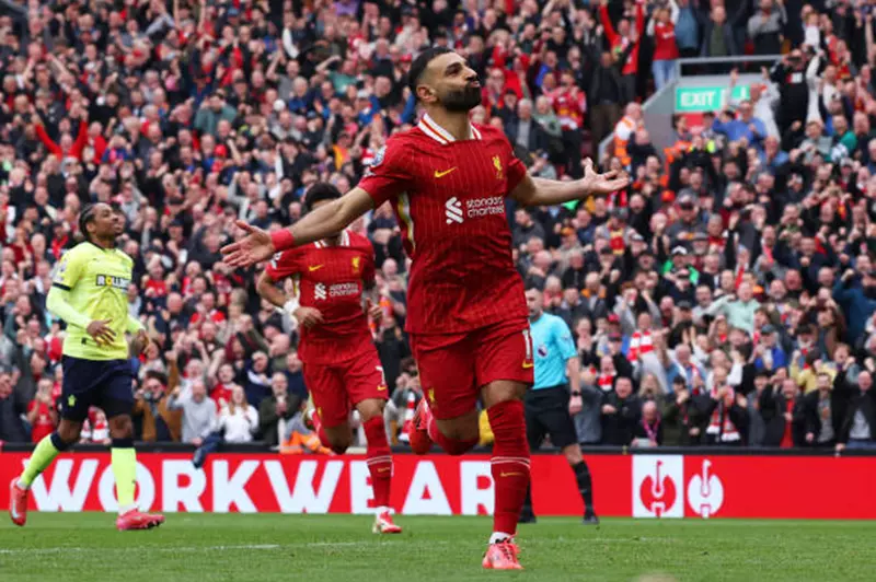 احتفال محمد صلاح نجم ليفربول أمام ساوثامبتون